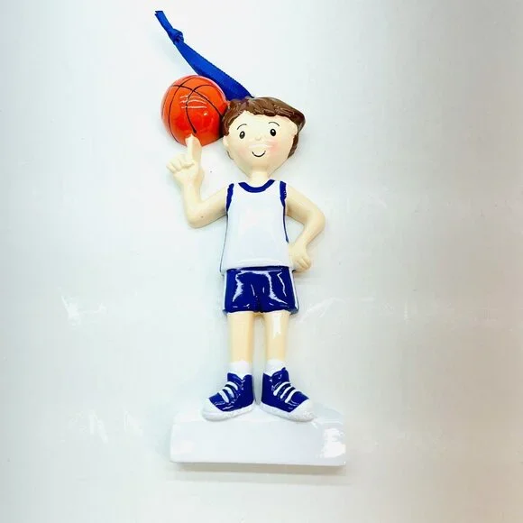 NEW Basketball Player Cute Boy Personalizable Blank Christmas Ornament By Polarx - Picture 1 of 8